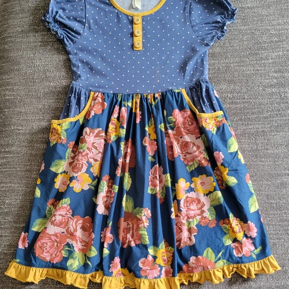 matilda jane into the blue dress Blue Jean Baby Big Ruffles 6Y main image 0